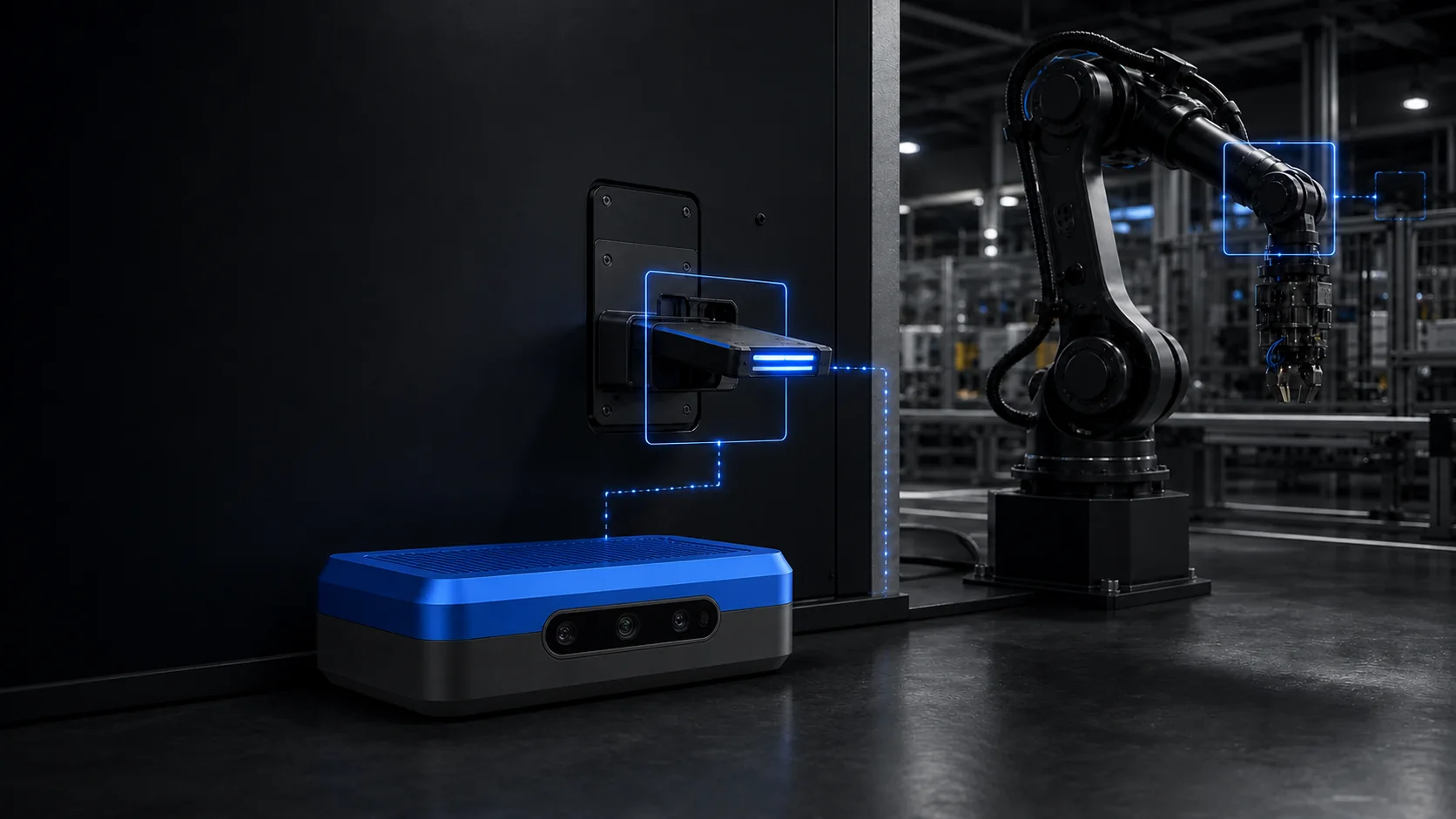 Kinematics Max connecting sensors and an industrial robot in a production work cell