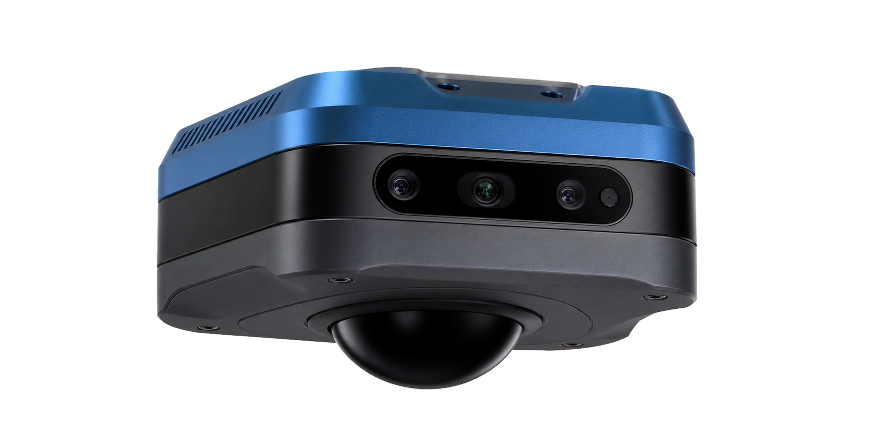 Kinematics Halo blue and graphite spatial-awareness sensor with a panoramic underside dome